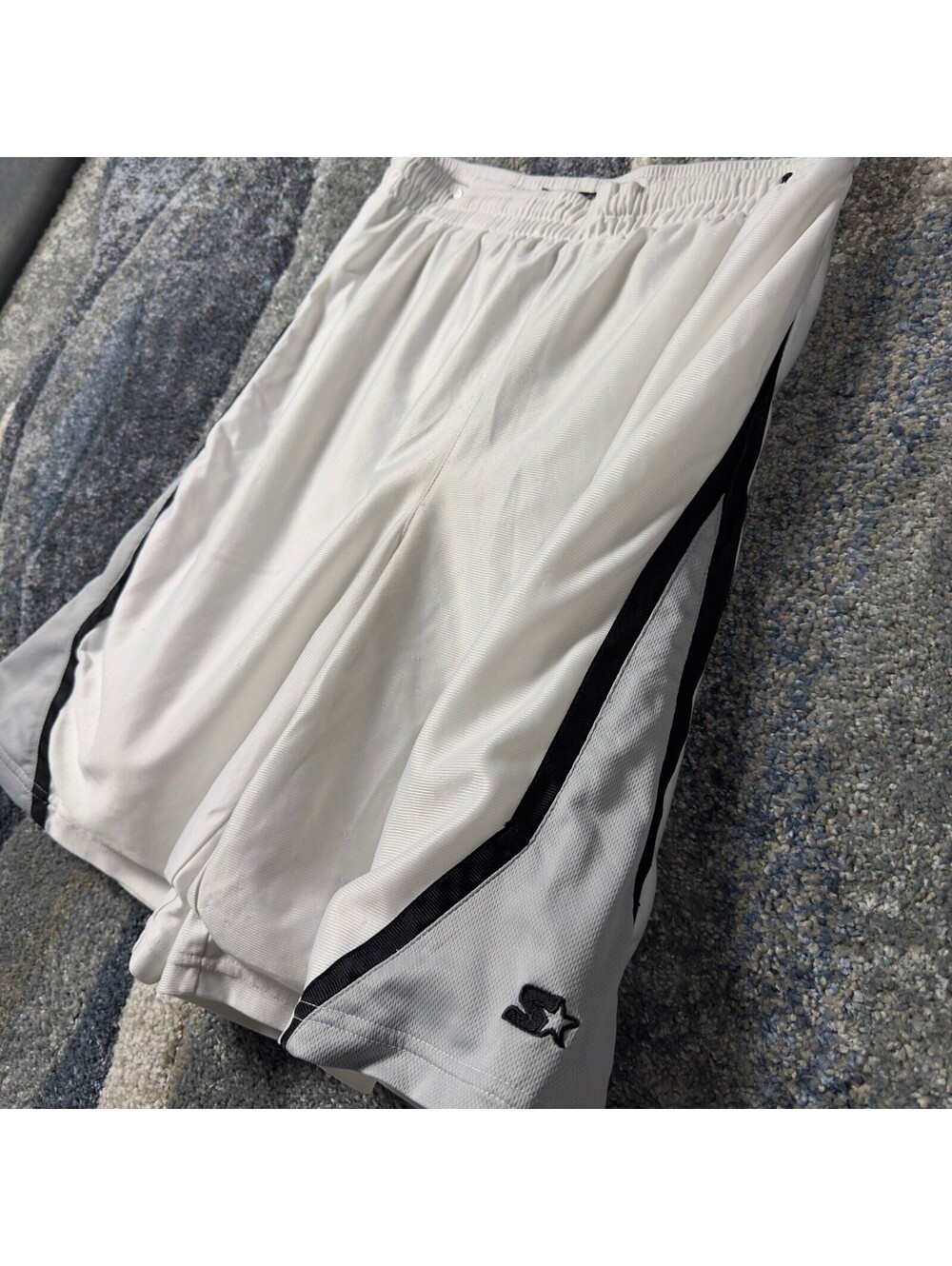 Starter Basketball Shorts Mens L White Mesh Colorblock Retro
